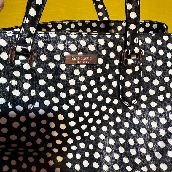 Kate Spade black and white polka dot handbag and coin purse - Picture 6 of 6